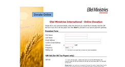 Desktop Screenshot of donate.ellelministries.org