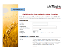 Tablet Screenshot of donate.ellelministries.org